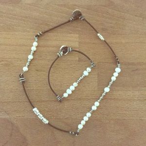 Silpada freshwater pearl set